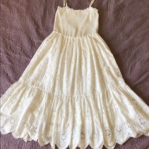 Eyelet Lace Sundress - White